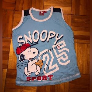 Blue Snoopy Sport Tank Top